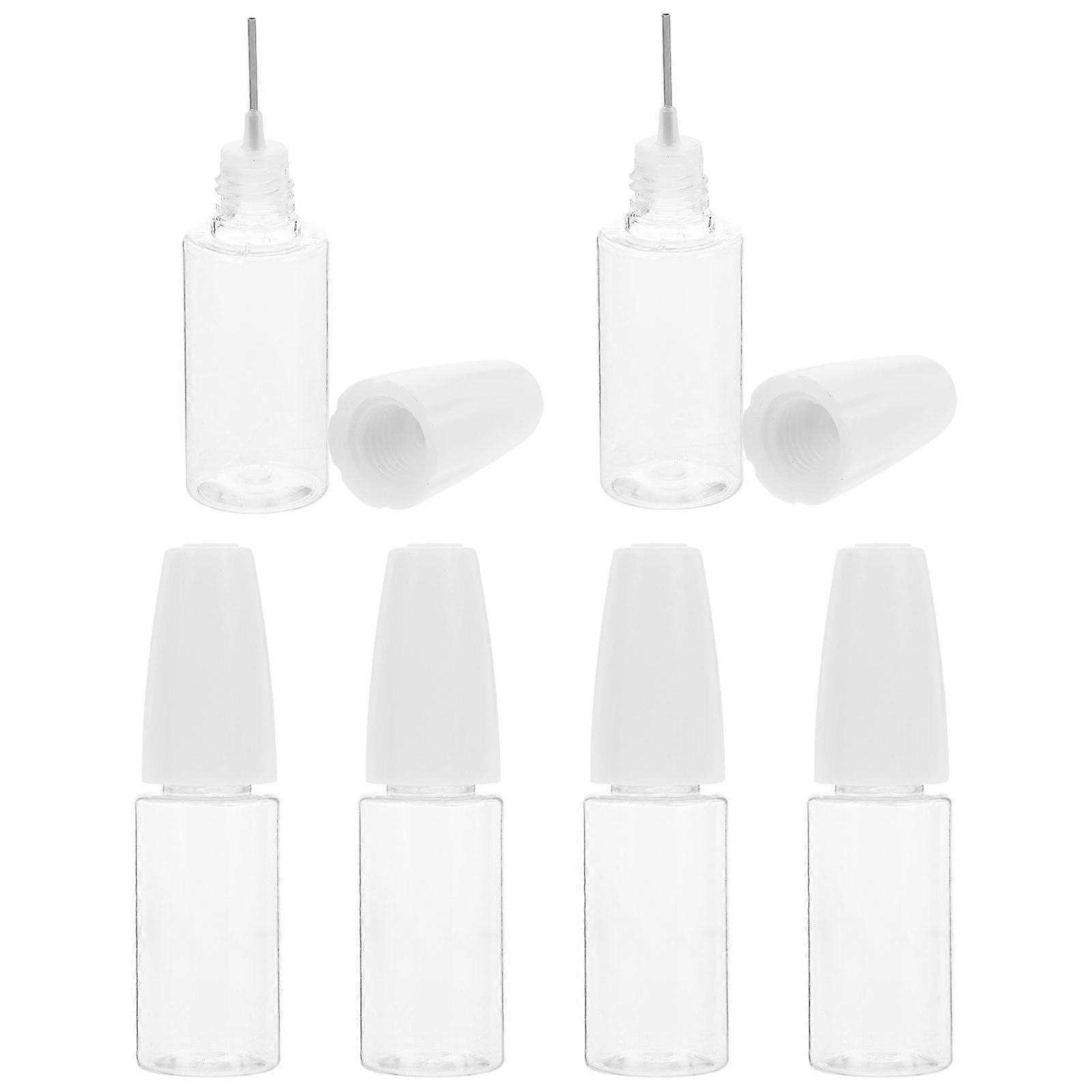 Precise Needle Bottle Applicator for Storage Use 6Pcs White Pet Material