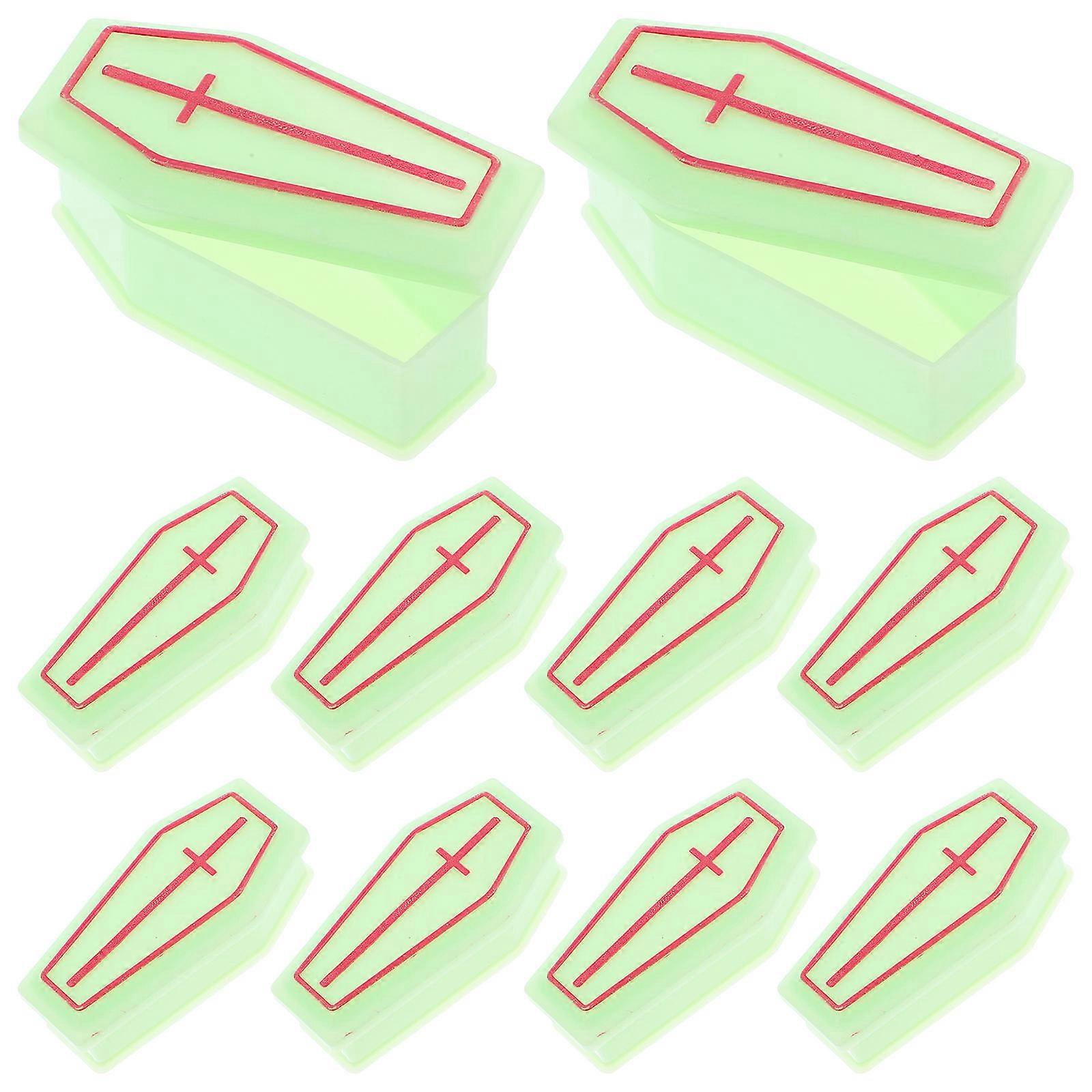 10pcs Prank Scenery Props Mini Coffin Boxes Decorations Accessories Toys