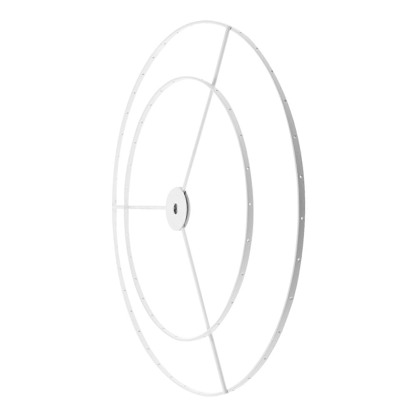 Water Crystal Lamp Shade Frame for DIY Table Lamp White Iron Frame