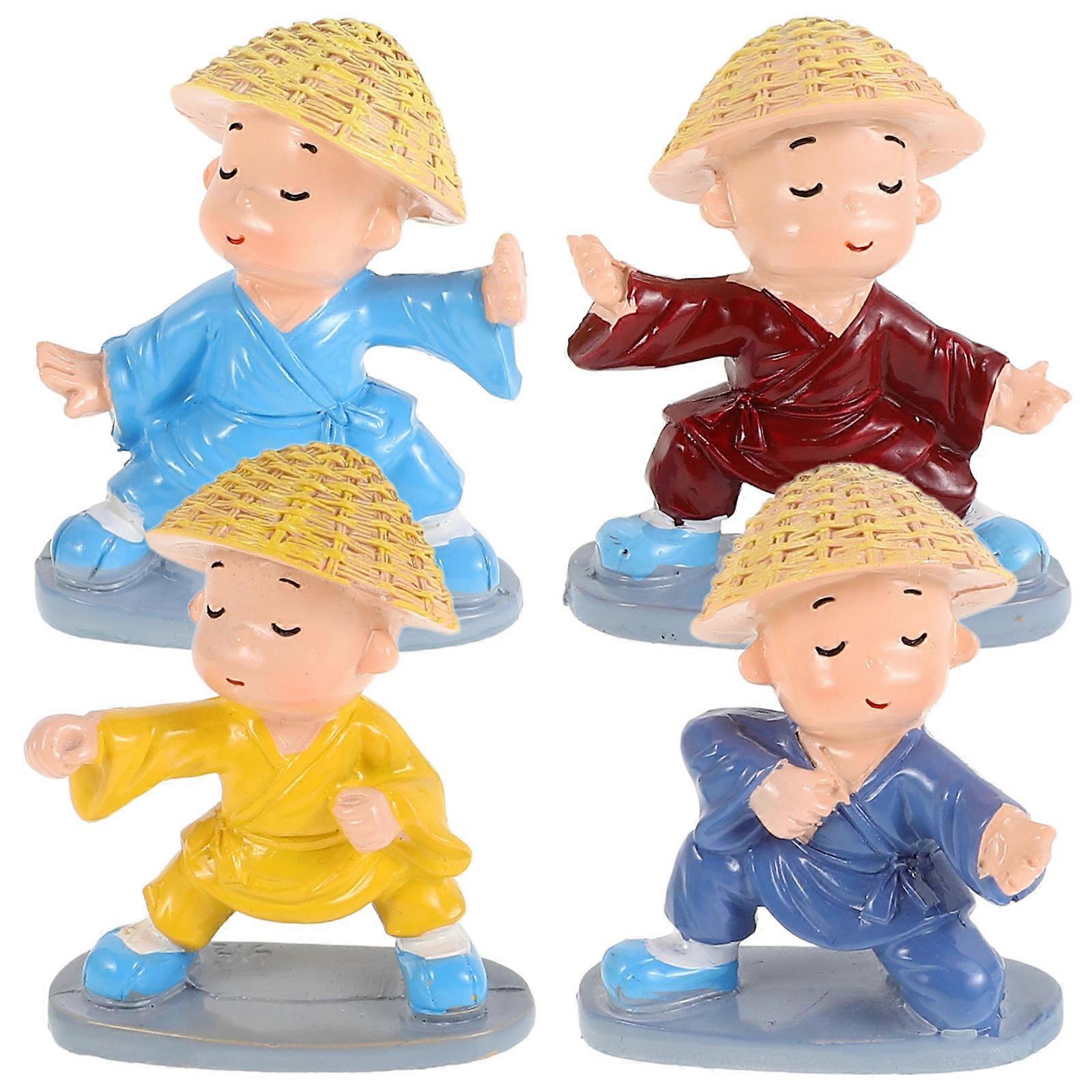 Resin Figurine Set for Car Dashboard Decoration Multi Pieces Small Size