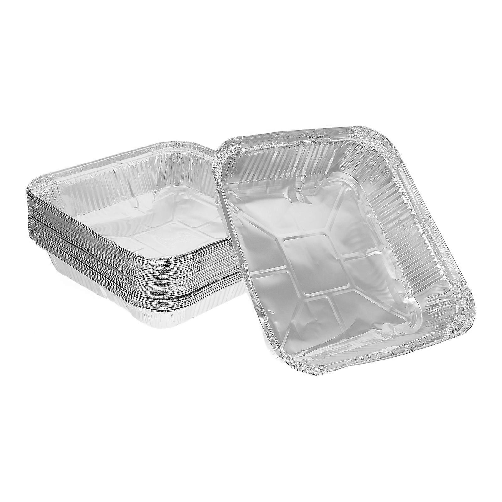 Aluminum Foil Baking Pans 30Pcs Silver Square Cooking