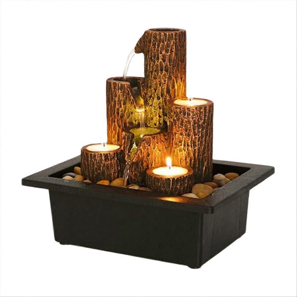 Fountain Flowing Water Ornaments Crafts Candlestick