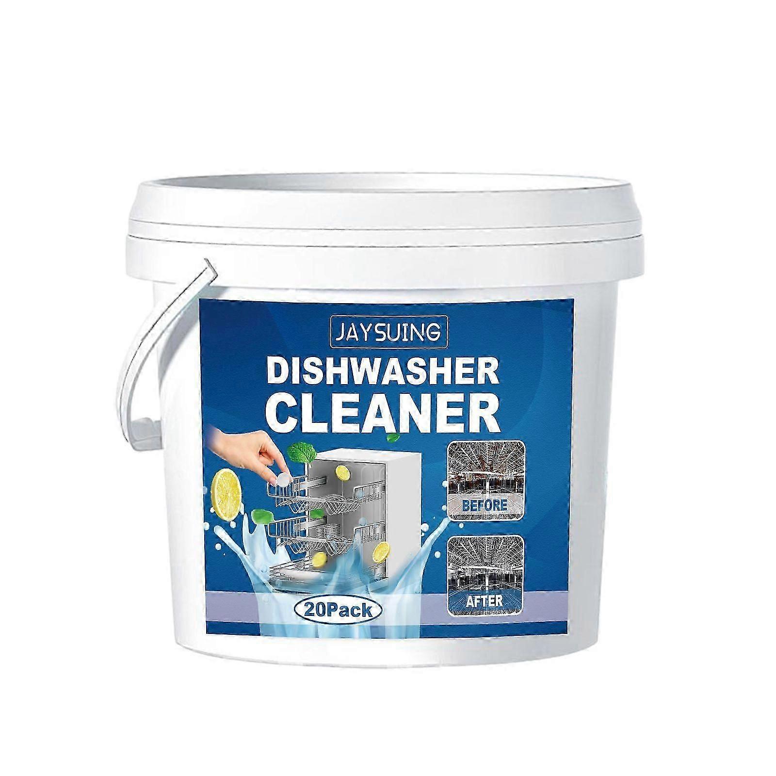 Dishwasher Cleaning Tablets  20 Pack, Powerful Odor  Scale Remover with Baking Soda  Citrus Extracts