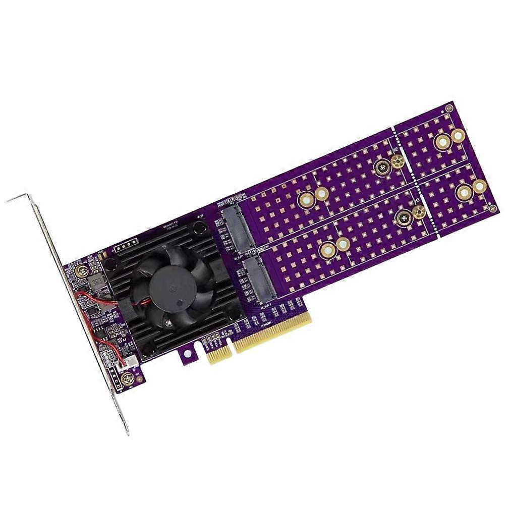 PCIe 3.0 Expansion Card No Disassembly Required 4x NVME Interfaces Four-Bay M.2 ASM2824 PCIe Expansion Card