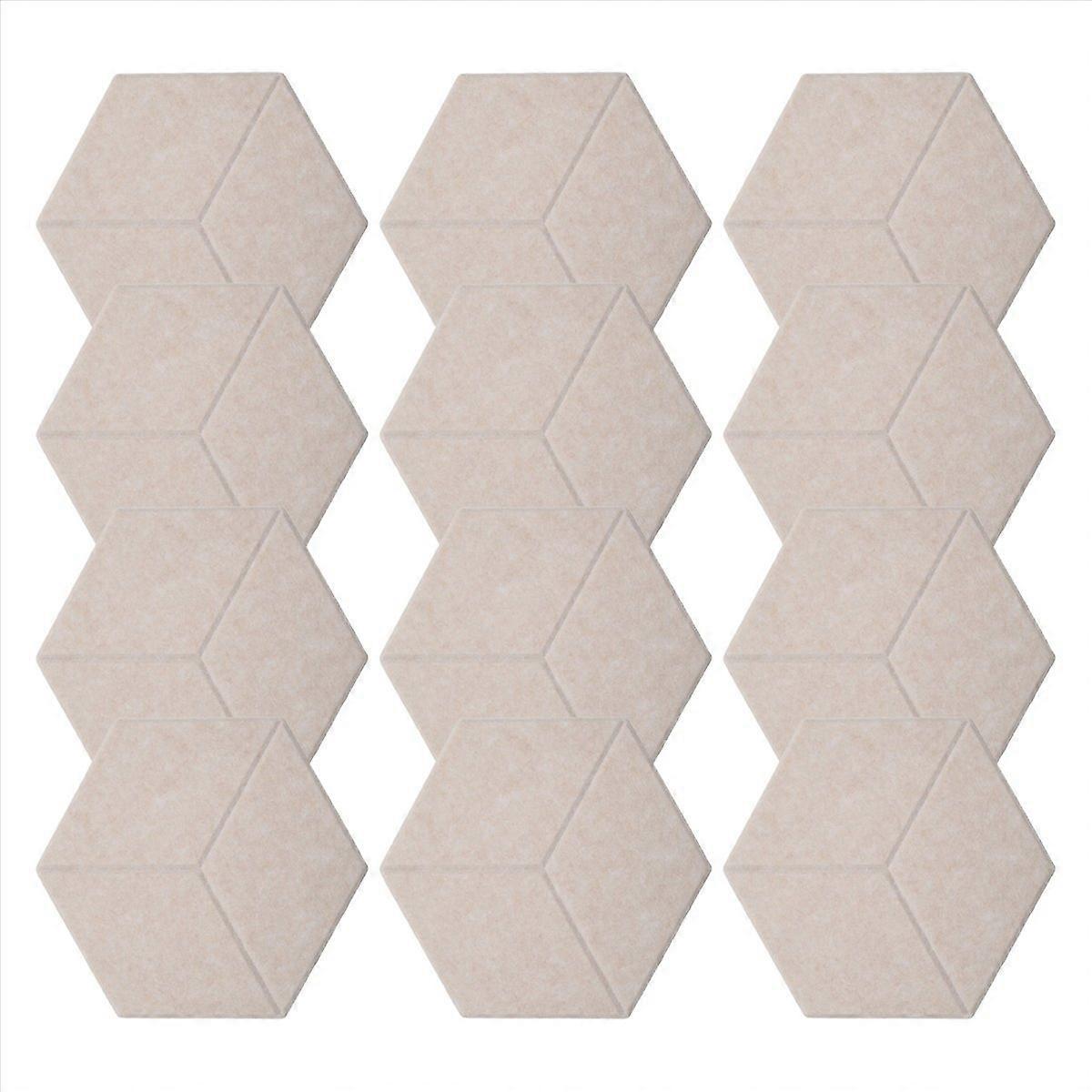 12 PACK Acoustic Foam,Self-Adhesive Sound Proof Panels(Shallow Camel)