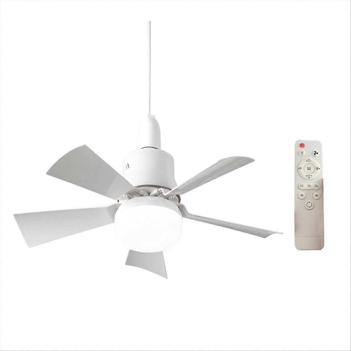 Socket Fan Light Small Ceiling Fan with Light and Remote