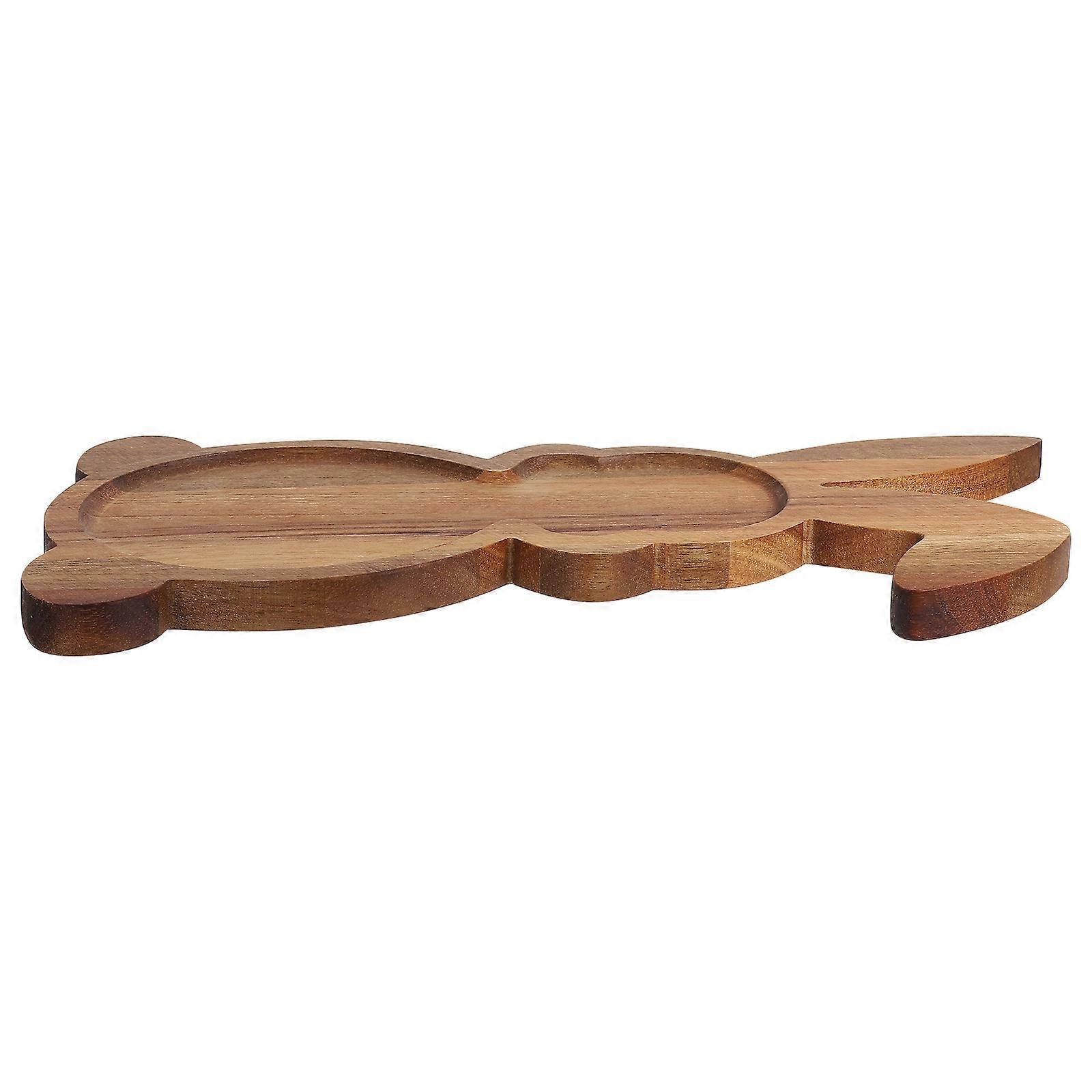 Rabbit Snack Board Wooden Serving Dish for Versatile Serving Tray