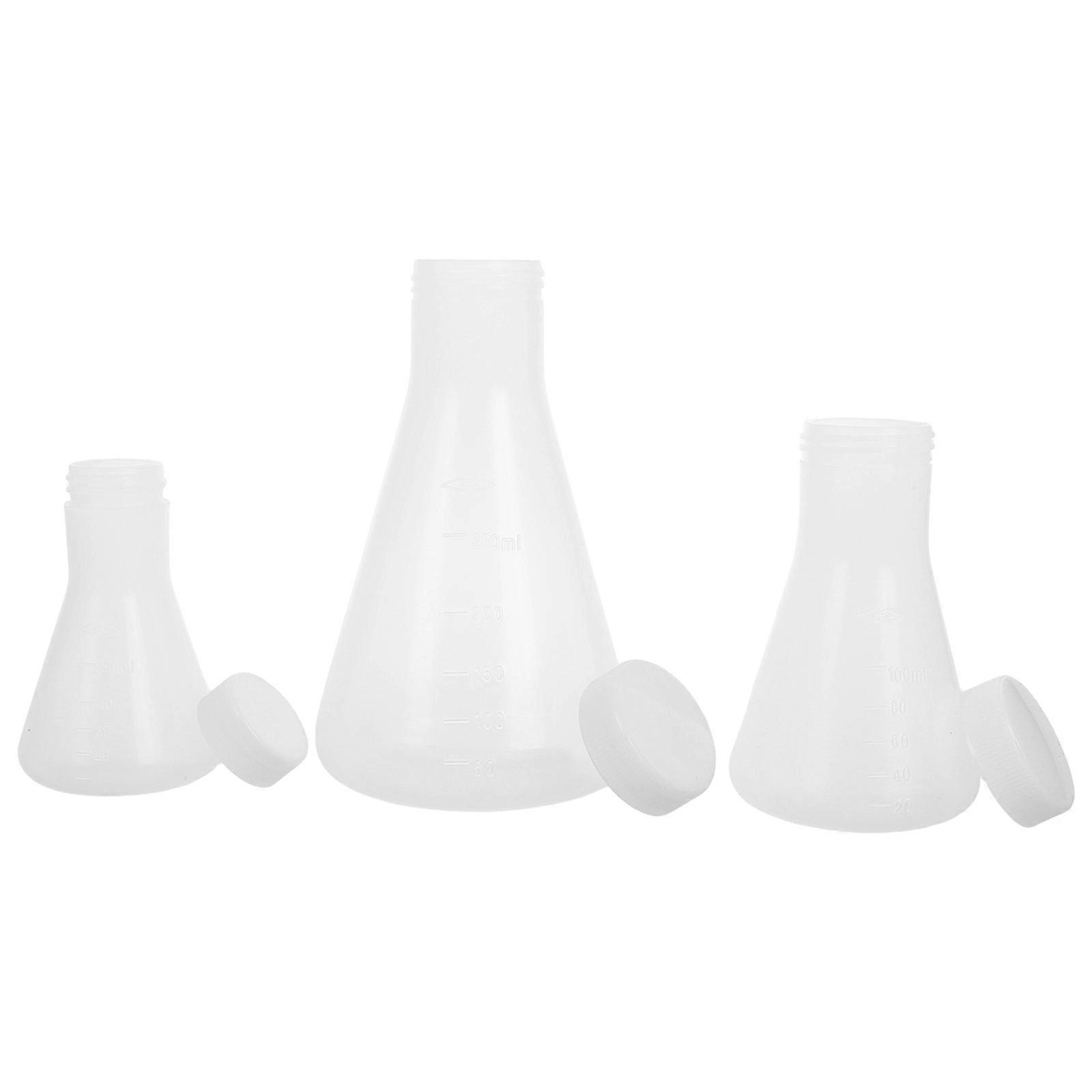 Educational Children Plastic Conical Flask Set for Laboratory Use 3Pcs