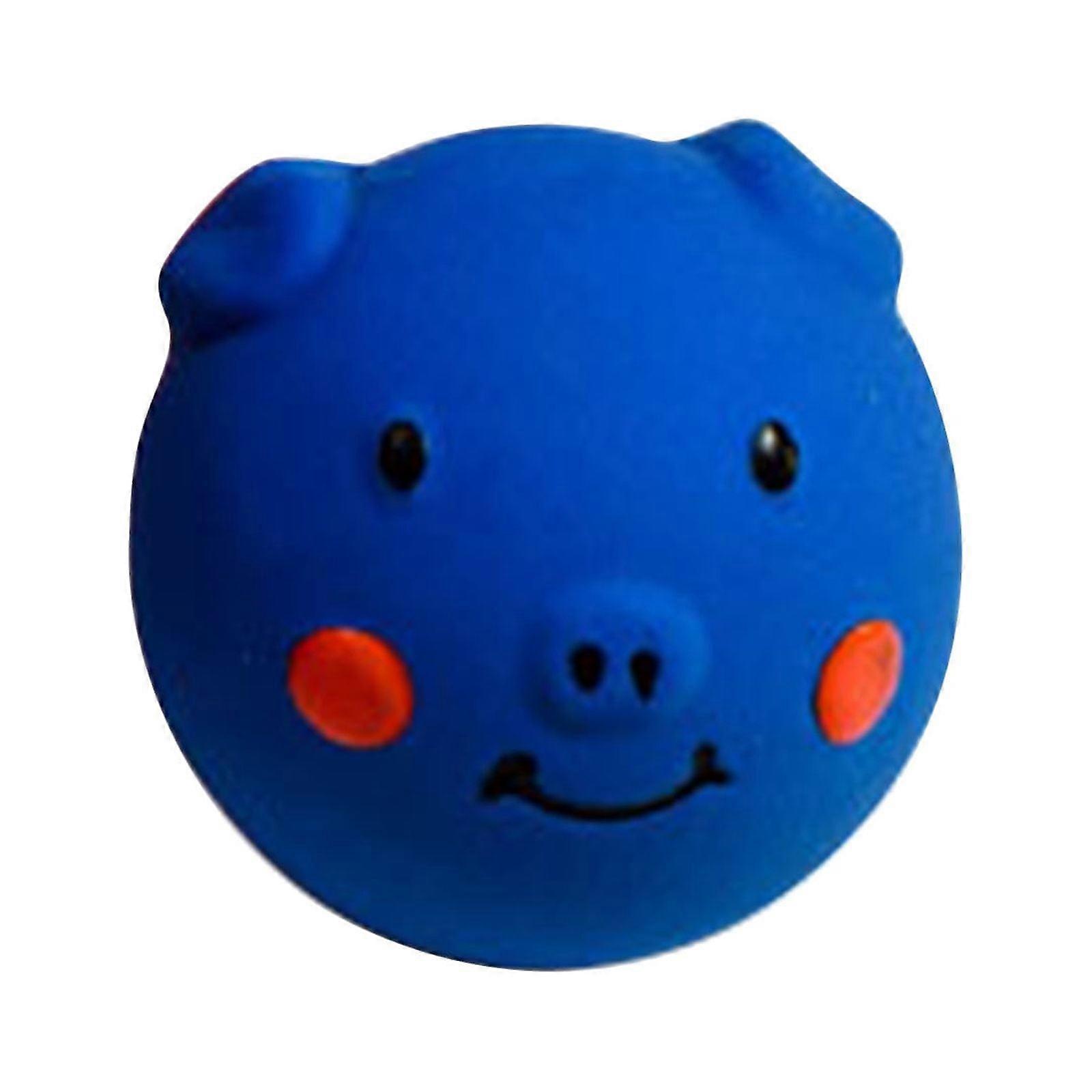 BDYJY 6cm Squeaky Dog Ball with Squeaker for Chewers, Blue