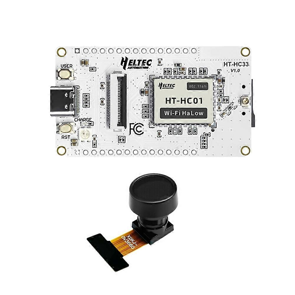 H ELTEC AUTOMATION ESP32 Wi-Fi HaLow Camera HT-HC33 Development Board Integrated OV3660 Camera 120° Wide-Angle Len