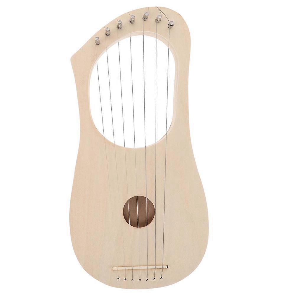 Beige Solid Wood Lyre Harp for Home Professional Musicians 7String Easy Assembly Musical Instrument