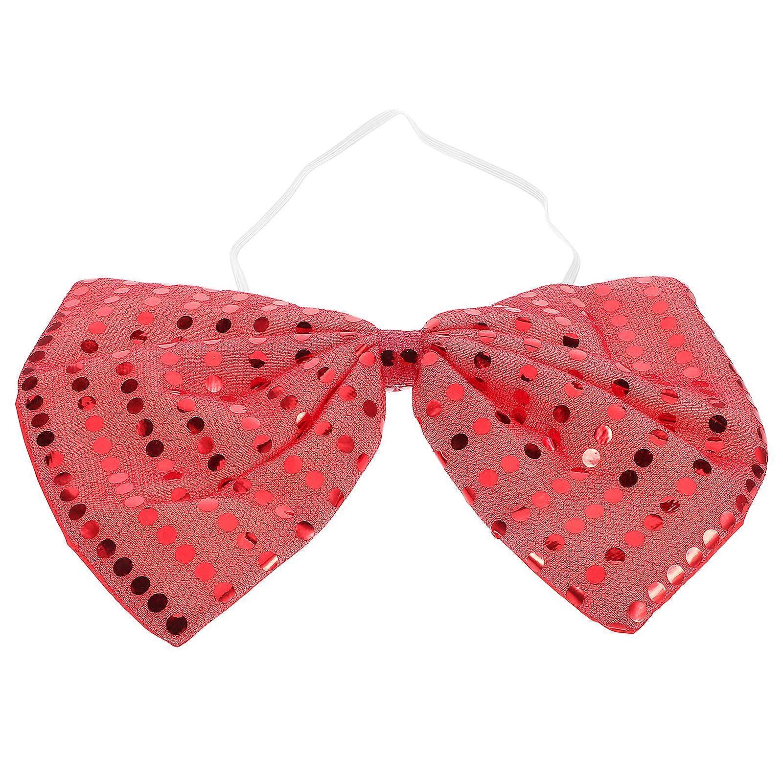 Large Red Sequin Bow Tie for Performance Holiday Decor Accessory