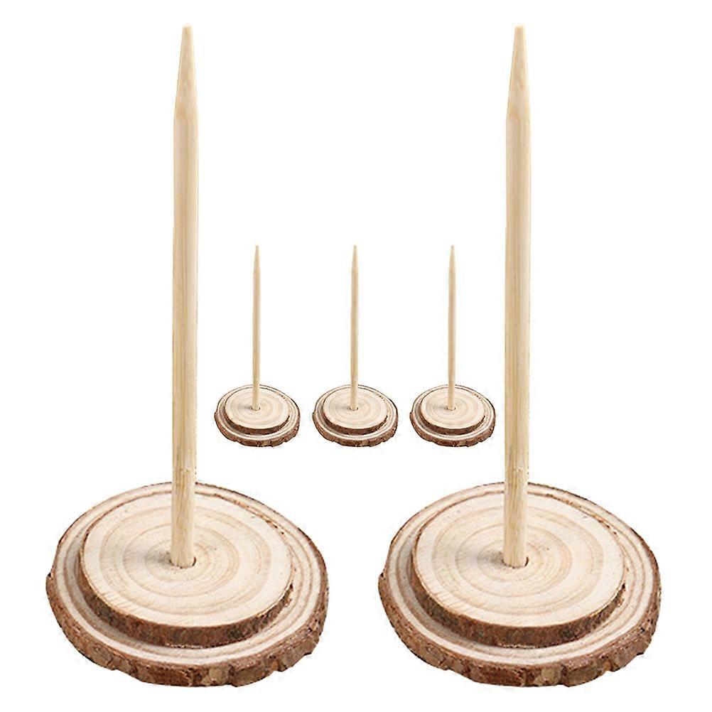 Wooden Christmas Tree Stand for Holding 5Pcs Artificial Tree Beige Base