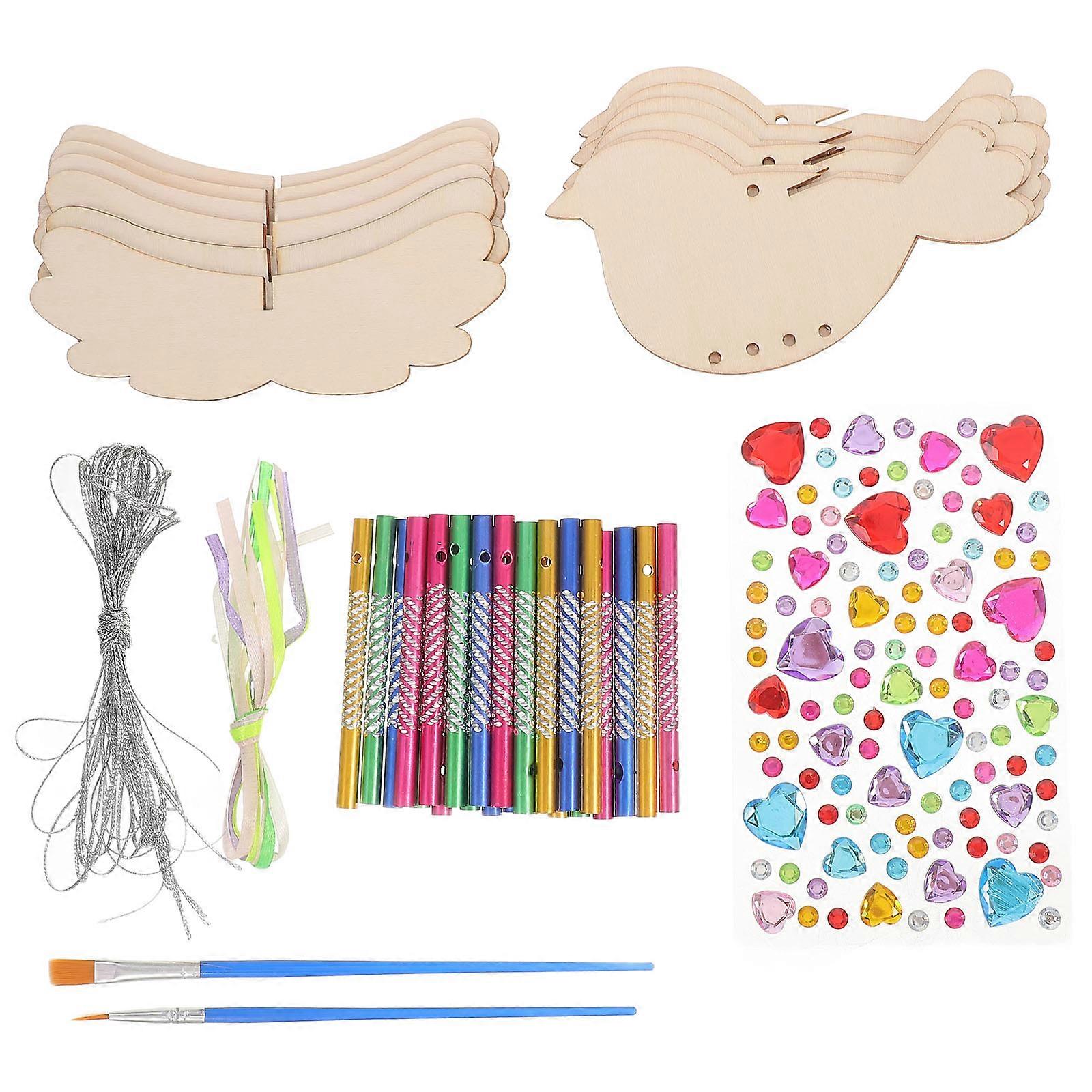 DIY Bird Wind Chime Set for Kids Crafts Making Wind Chimes 1Set