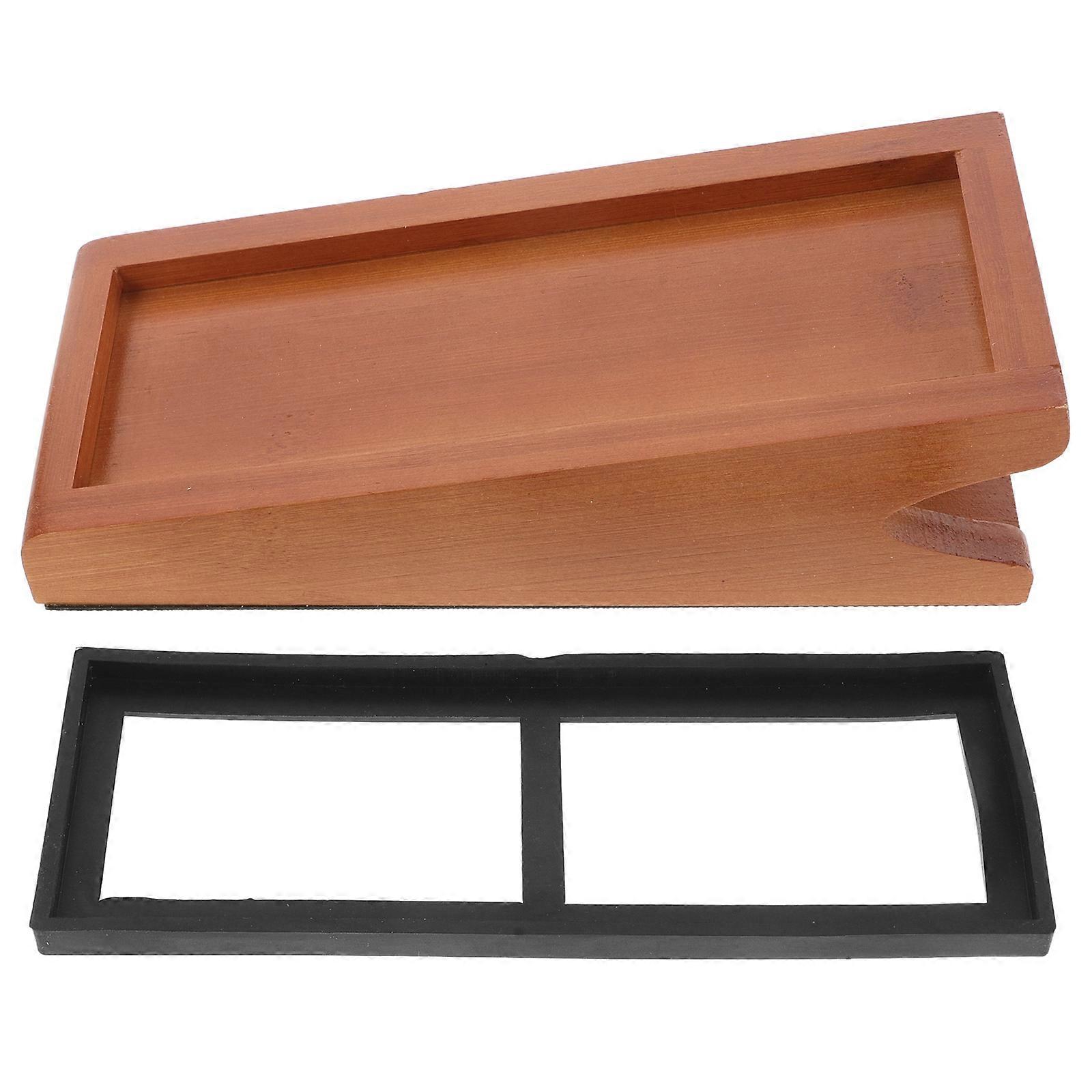Wood Whetstone Base for Sharpener Holder Storage