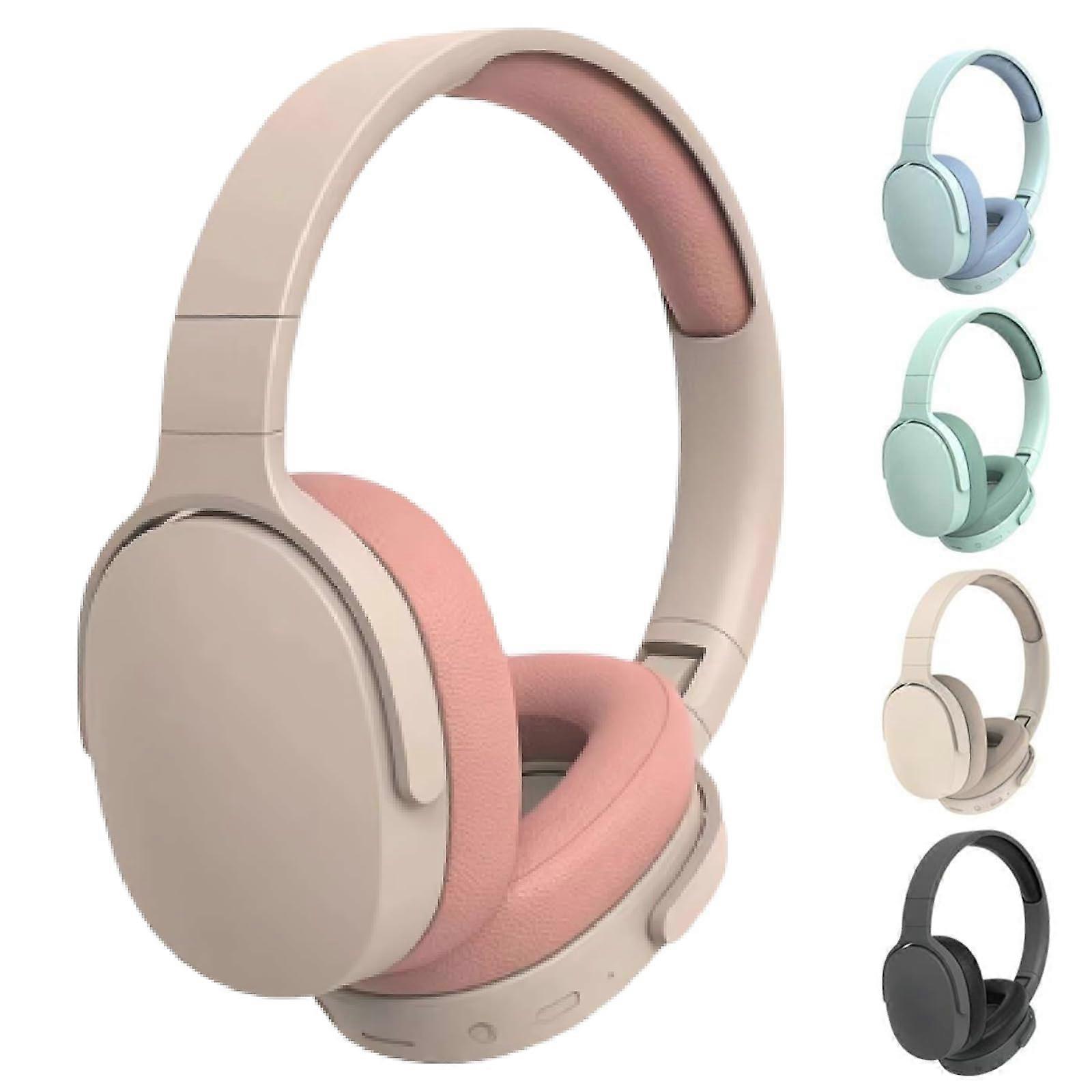 Wireless Bluetooth Headphones Foldable Intelligent Noise Reduction HiFi OverEar Bluetooth 5.1 BuiltIn Microphone Orange