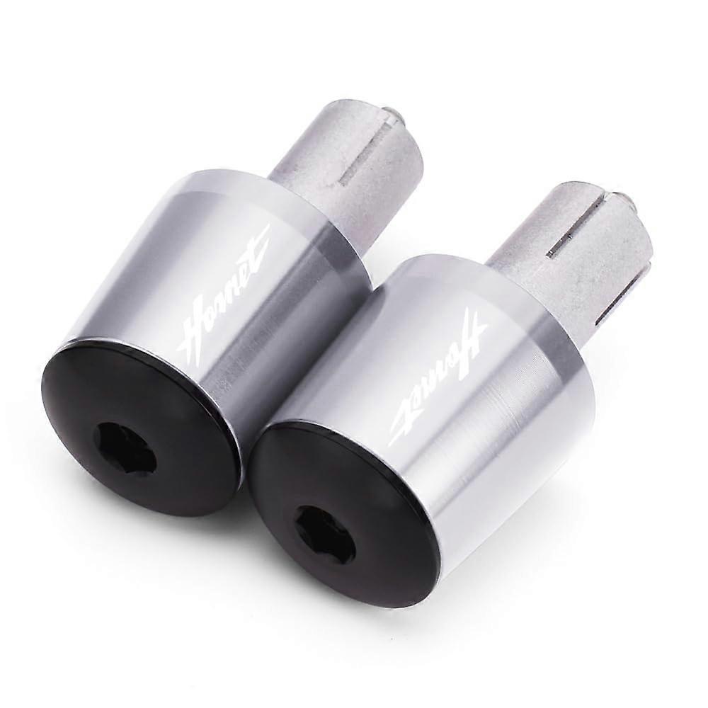 Motorcycle Handlebar Grips with CNC Aluminum Bar End Caps, 7/8 Inch Universal Fit, Vibration Reduction