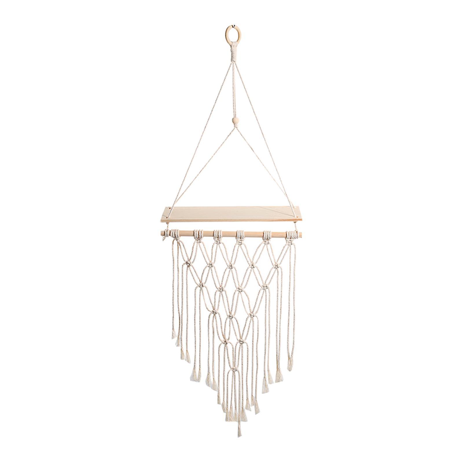 Bohemian Boho Wall Shelf Macrame Tapestry