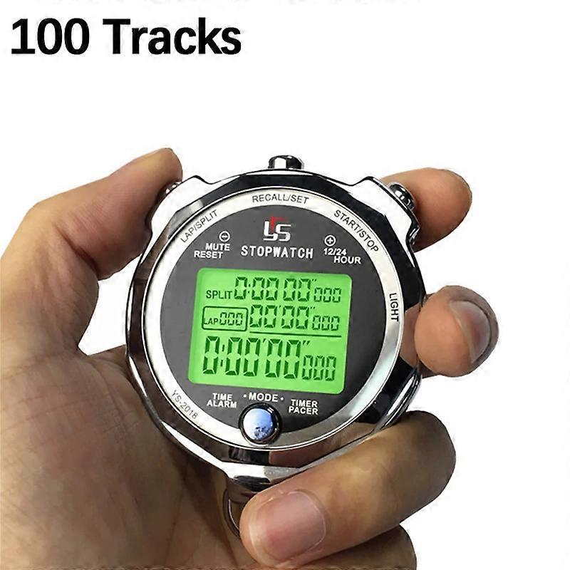 Digital Waterproof Stopwatch 0.001s Precision Metal Digital Stopwatch 100/200 Channels Memory Referee Training Running Timer