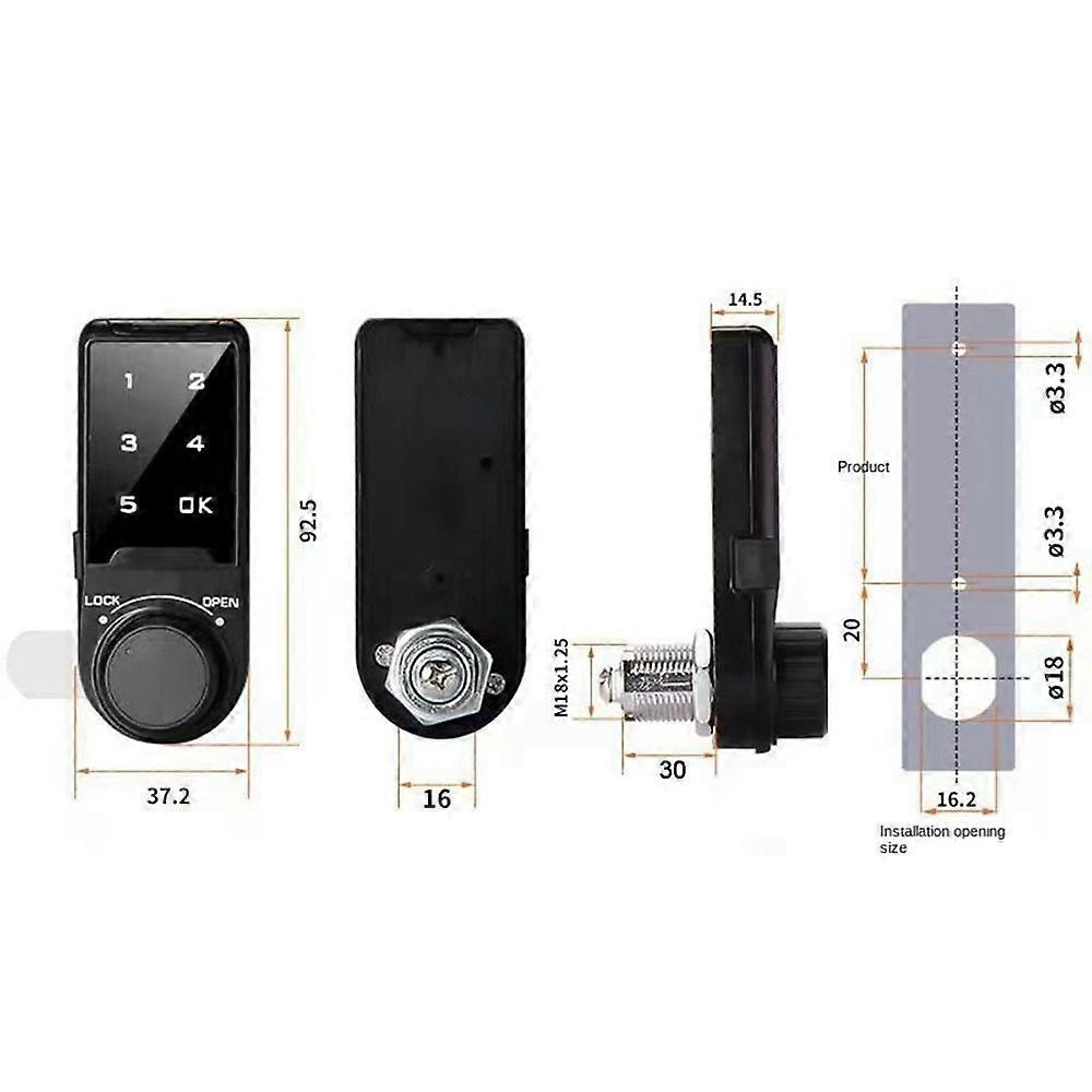 Digital Coded Electric Coded Lock Home Security Digital Coded Lock Cabinet Password Locks  Drawer