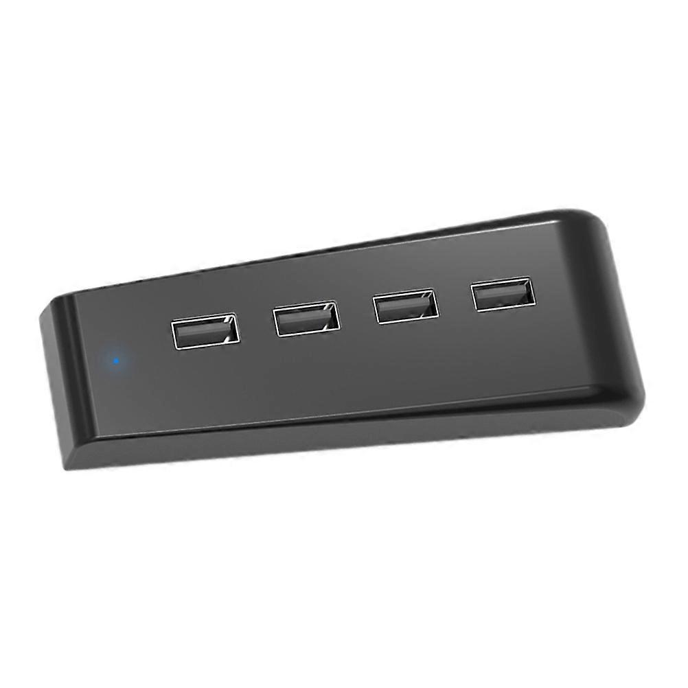 USB Hub Extension 4-Port Adapter For Notebook Computers Black ABS Data Transmission 1Pack
