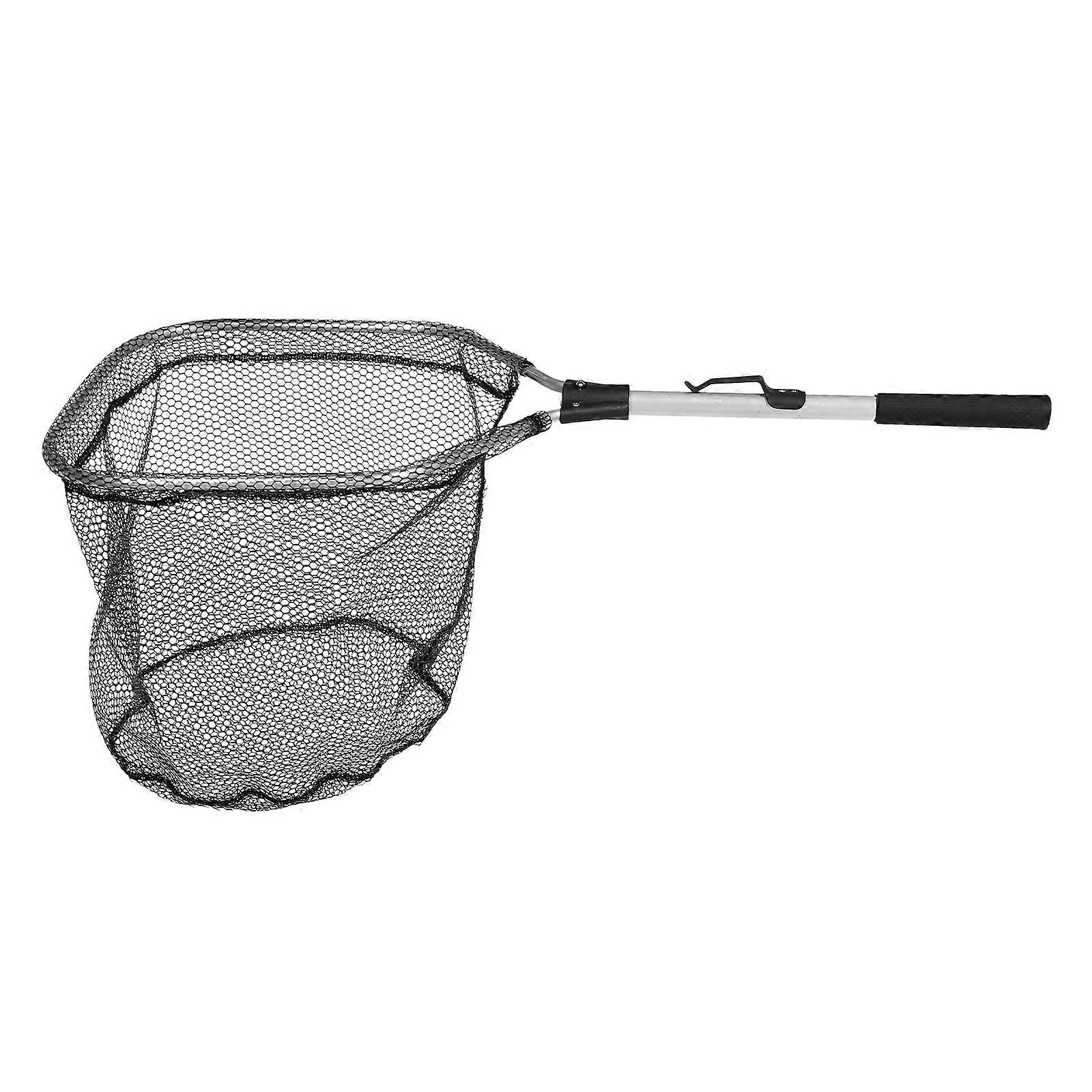 Portable Folding Fishing Net for Catching Fish 1 Piece with Silicone Mesh