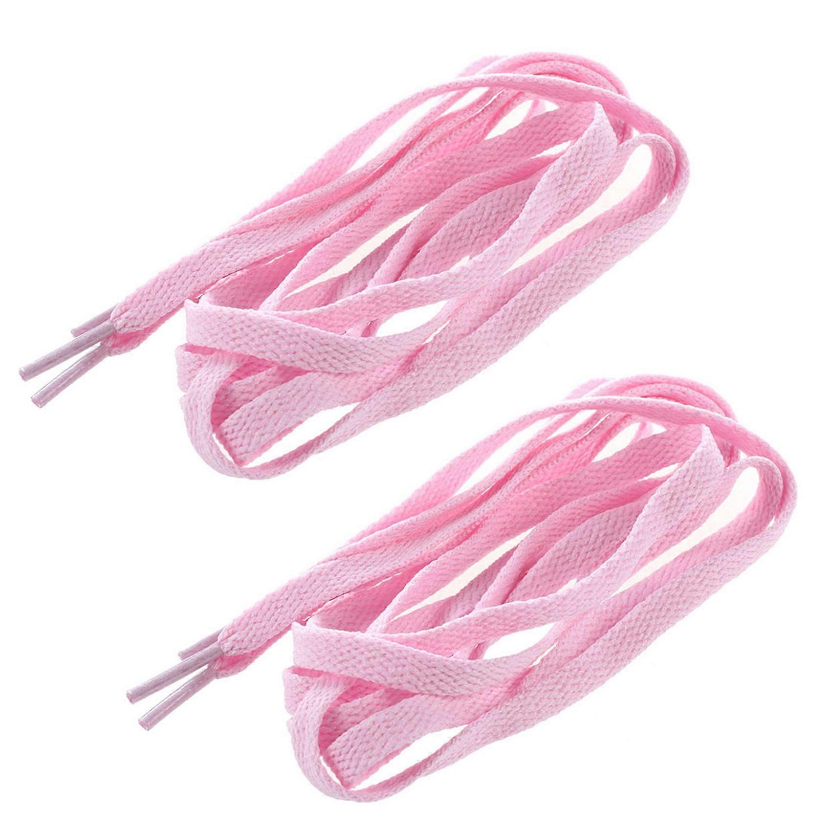 4pcs 44 inch Solid Flat Shoelaces Strings Laces for Sneaker Pink