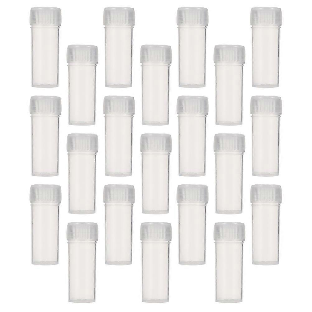 Plastic Vials Clear Storage Case for Storage Use 120Pcs with Leak Proof Caps