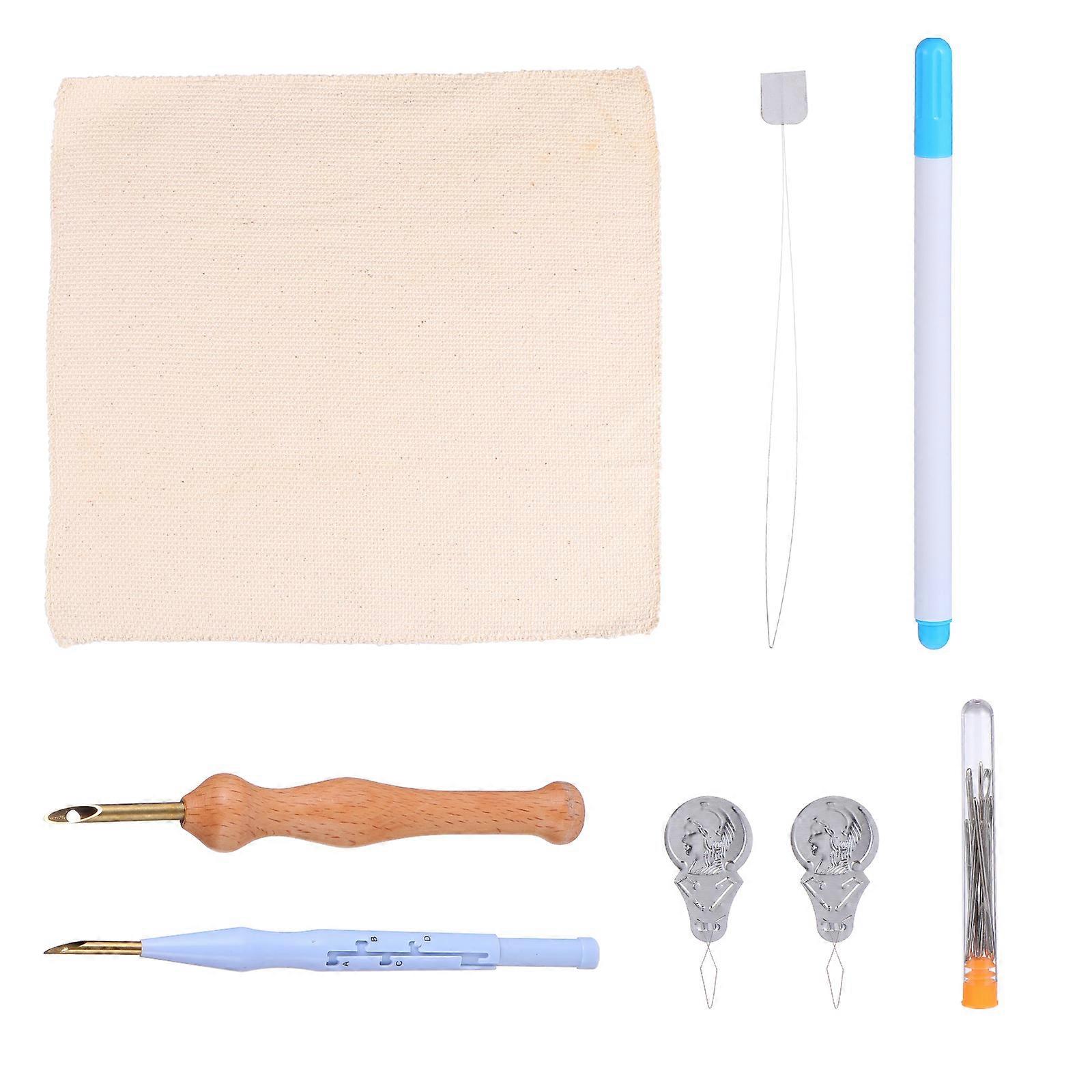 Punch Needle Embroidery Making Kit for DIY Use 1Set with Assorted Color