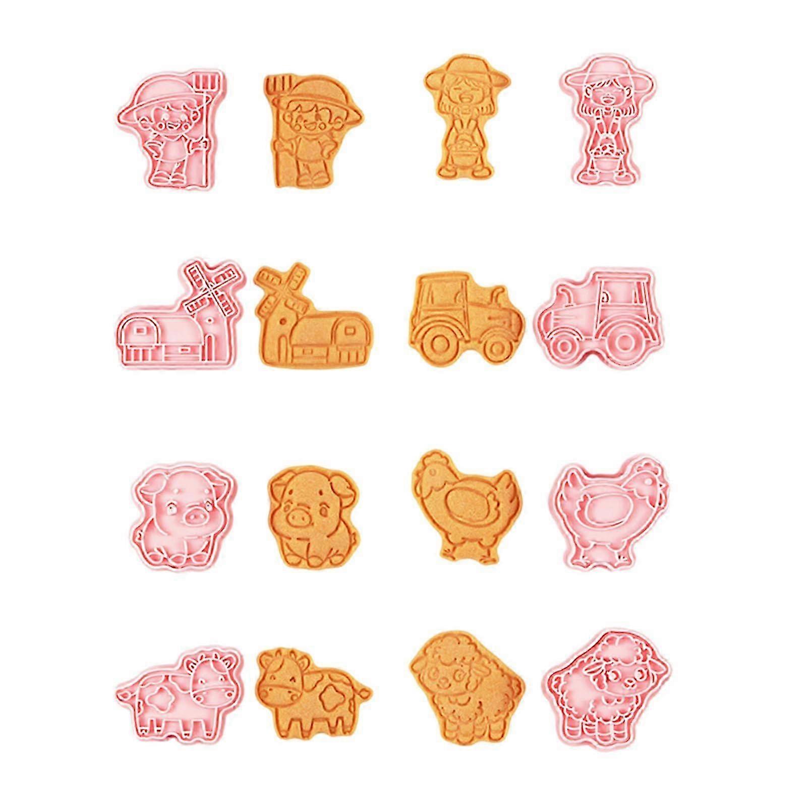 8 Pack Food Grade Biscuit Moulds 25-26