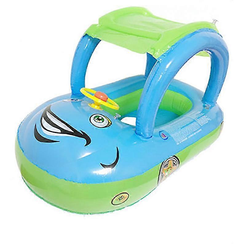 Car Shaped Baby Inflatable Pool Float With Canopy Swim Float 25-26