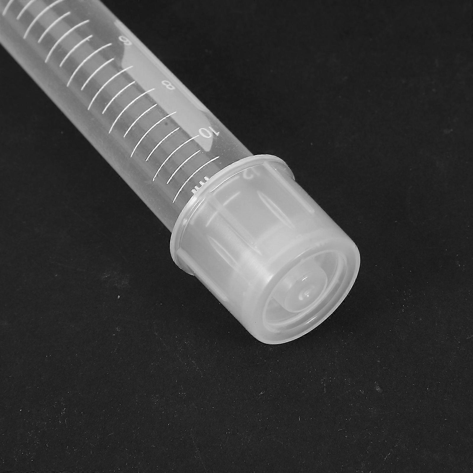Plastic Culture Tubes with Caps for Liquid Sampling 10Pcs Laboratory Use