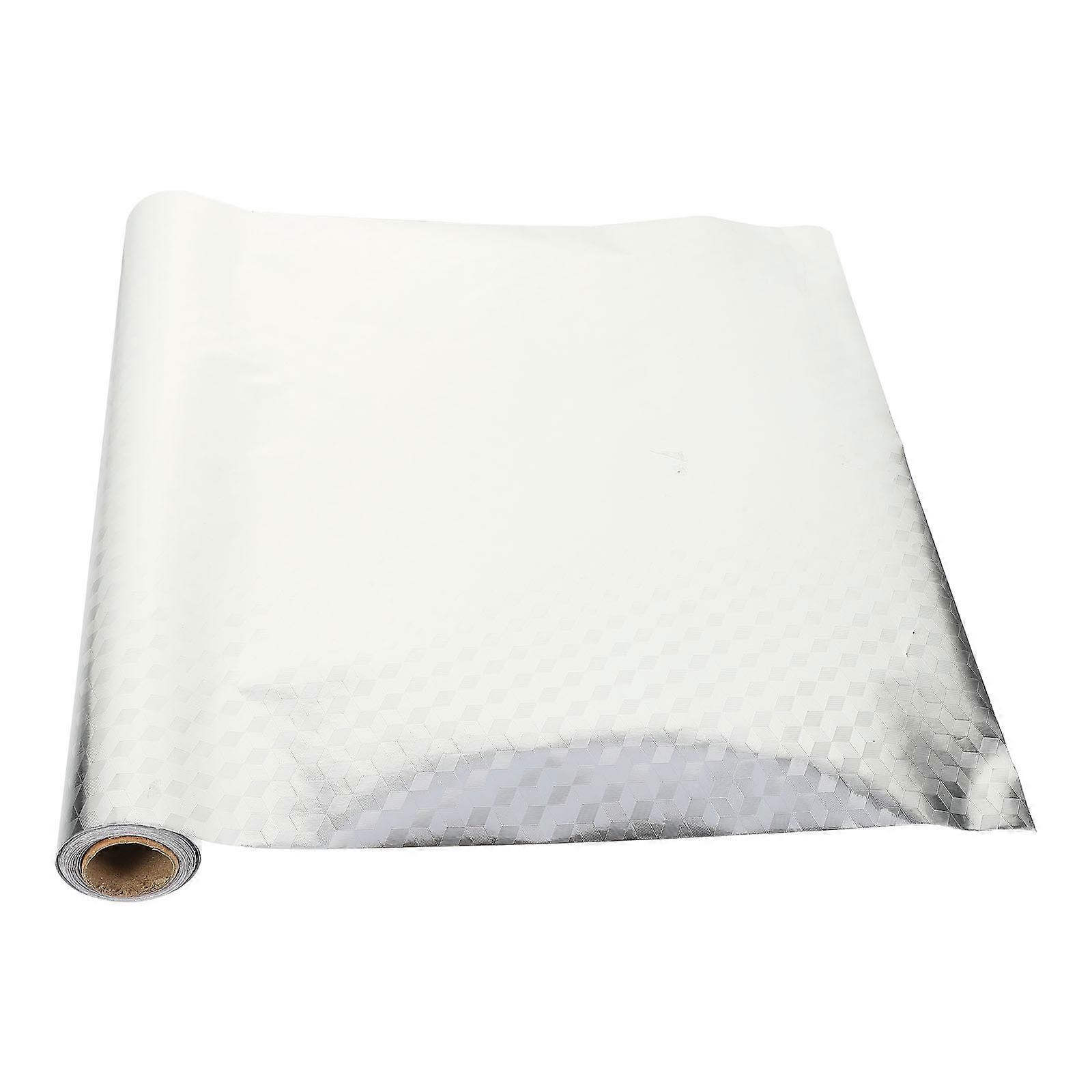 Silver Kitchen Wall Sticker Waterproof Cabinet Liner for 5 Rolls