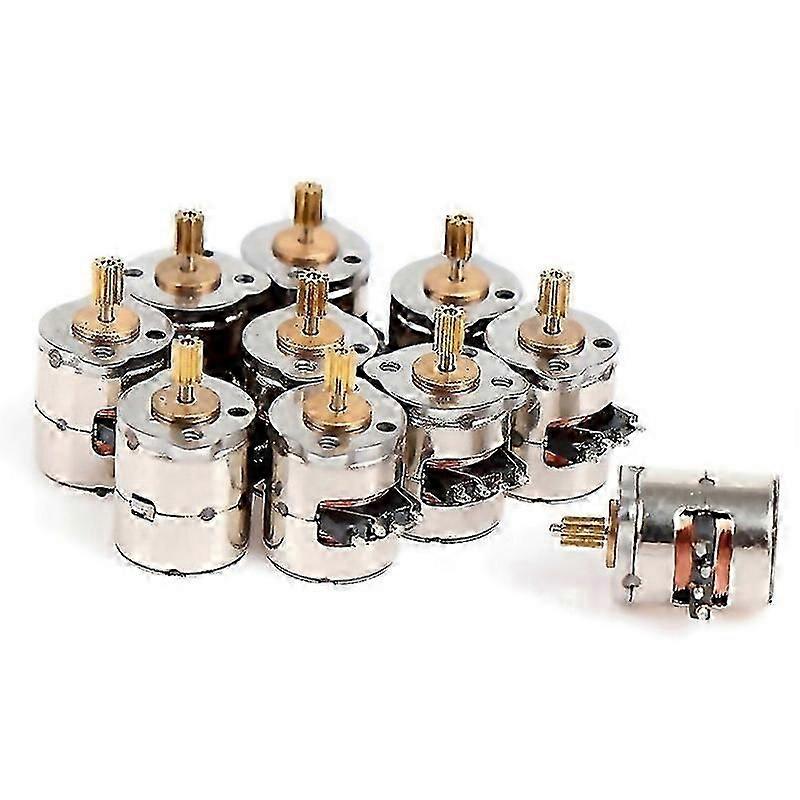 For 10pcspack Mini 2phase 4wire Stepper Motor Miniature Stepper With Gear Small Tiny Mini Motor Toy