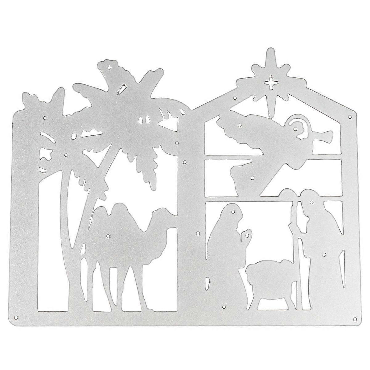 Scrapbook Die Cuts Camel Pattern Metal Cutting Dies Stencils Silver 1Pack