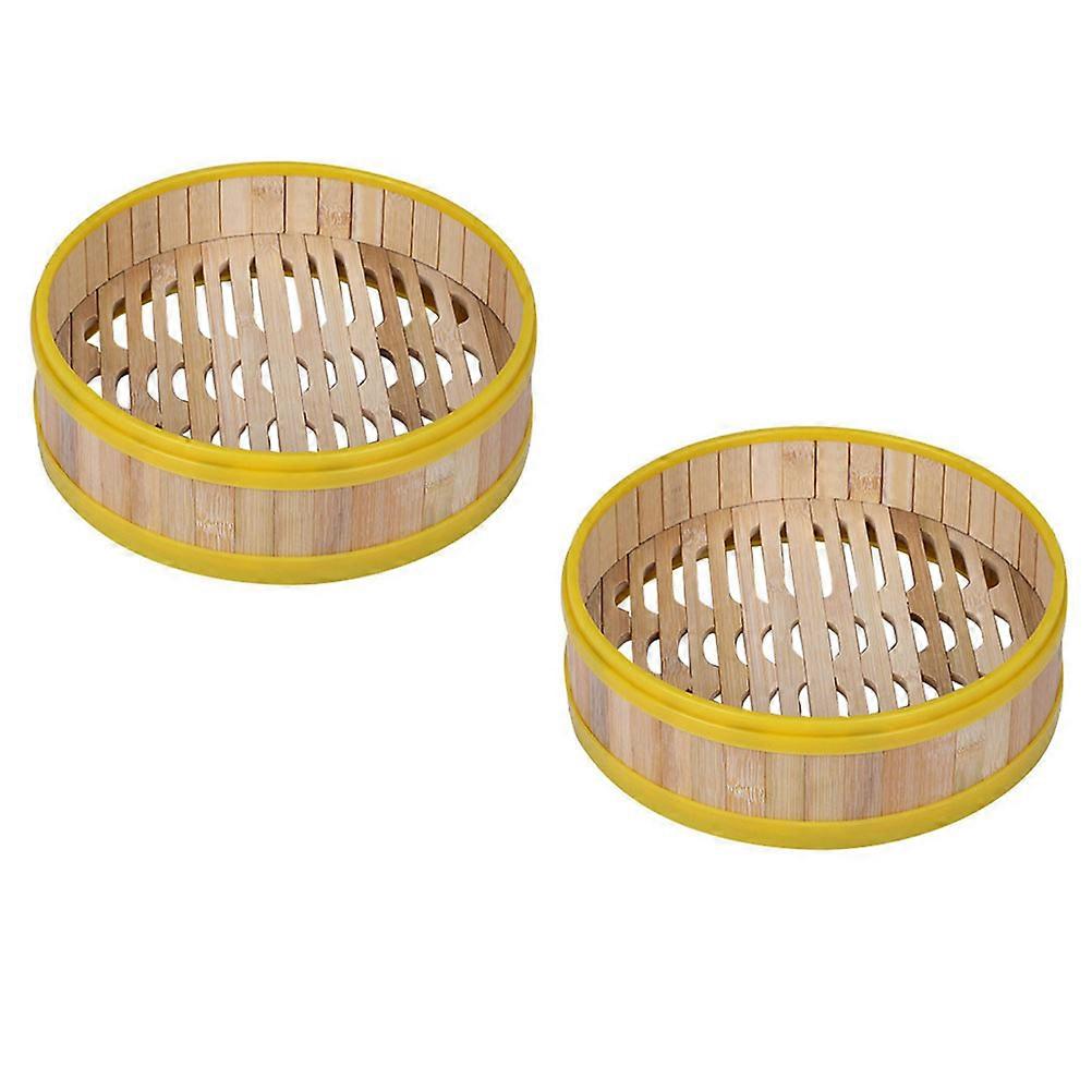 Multi-Functional Steamer Bamboo Steamer for Food Cooking 2Pcs Practical Kitchen