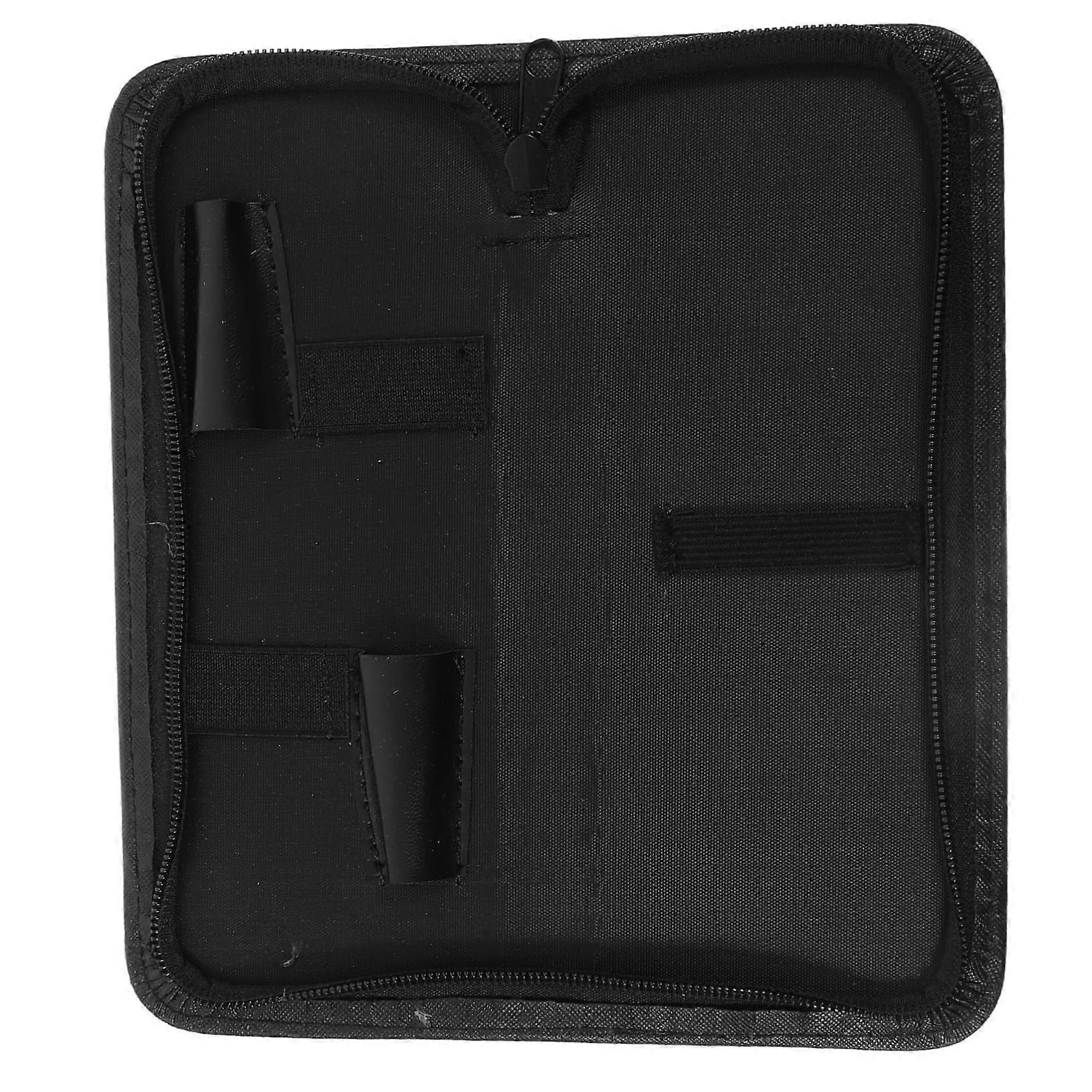 Hairdressing Scissors Case with Compact Zipper Closure, Durable Barber Scissors Pouch, 2pcs Black