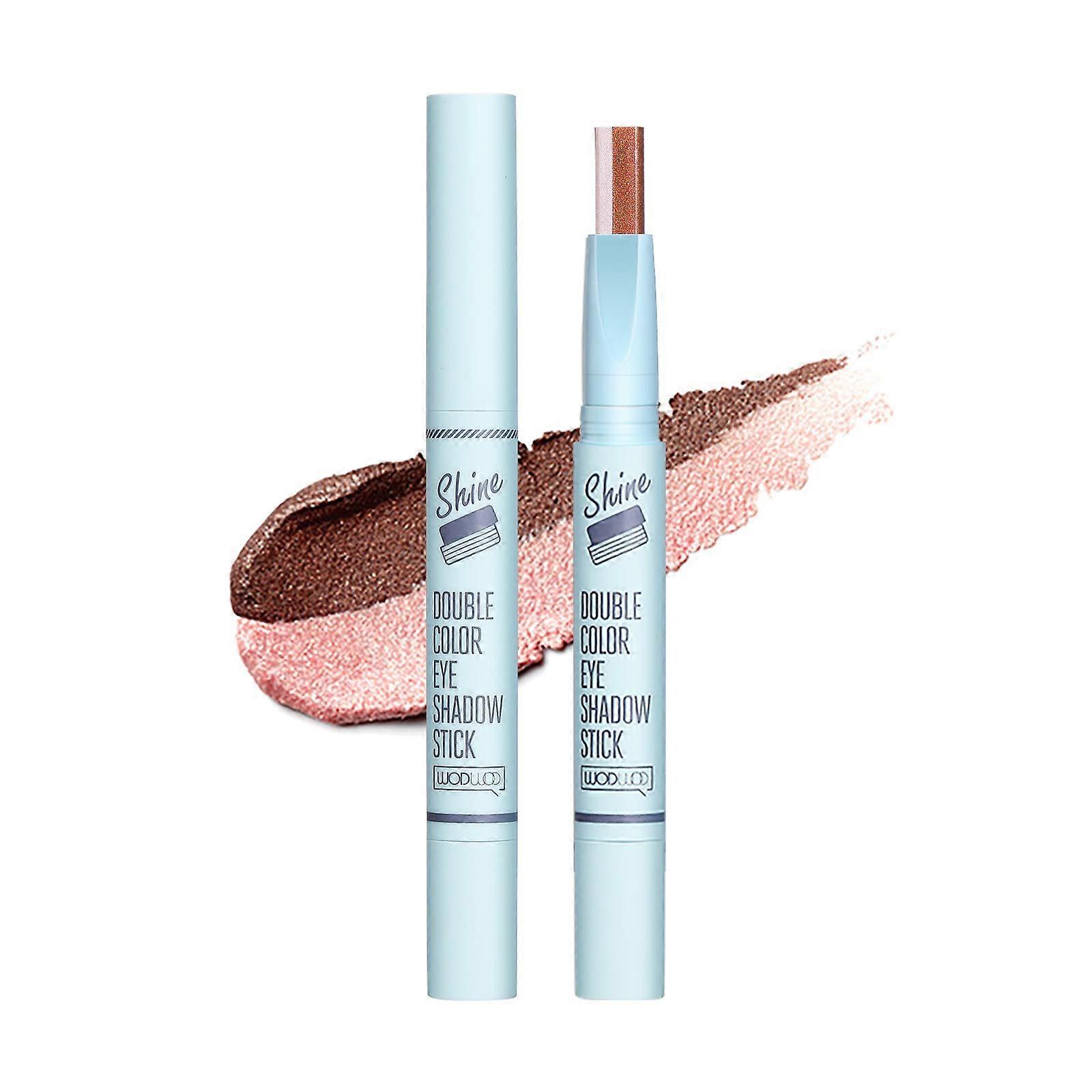 Eyeshadow Stick with 2Tone Long Lasting Waterproof Glitter,  Pigmented Blendable Eye Makeup Gift