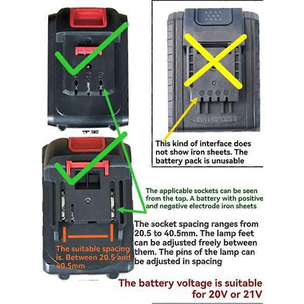Electric Tool Lithium Battery Led Lights Multiple Universal Led Work Lights Flood Lighting for Outdoor Construction