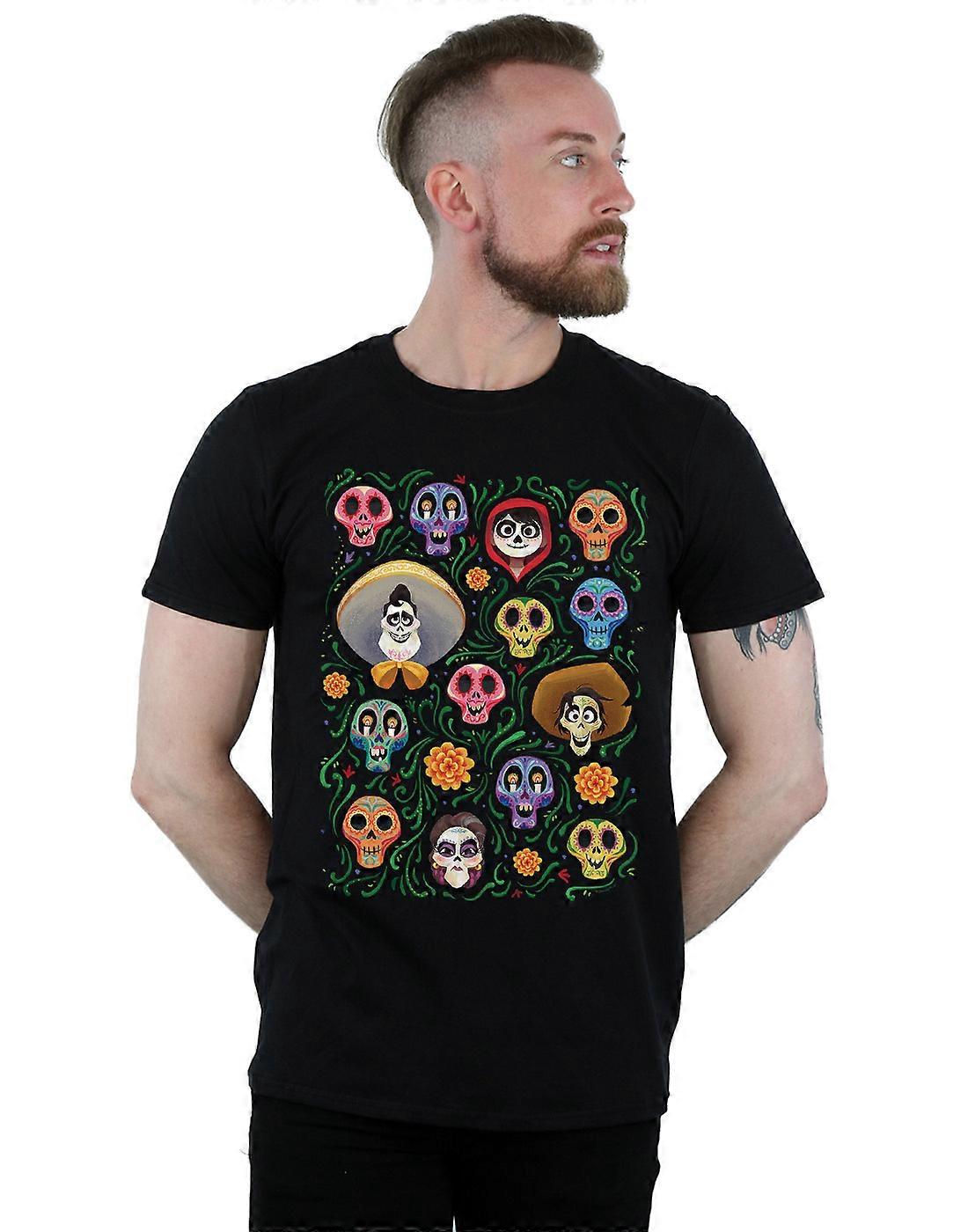 Disney Men's Coco Heads Pattern T-Shirt