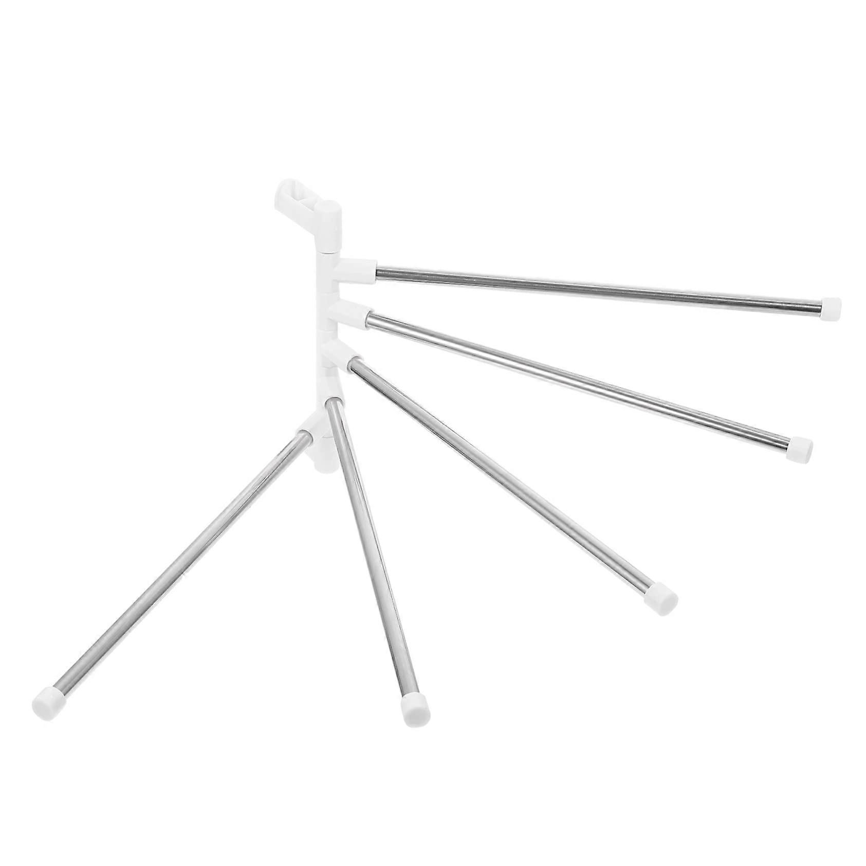 Wall Mounted Towel Rack Stainless Steel Rotating Bars Rustproof Space Saving for Bathroom and Kitchen