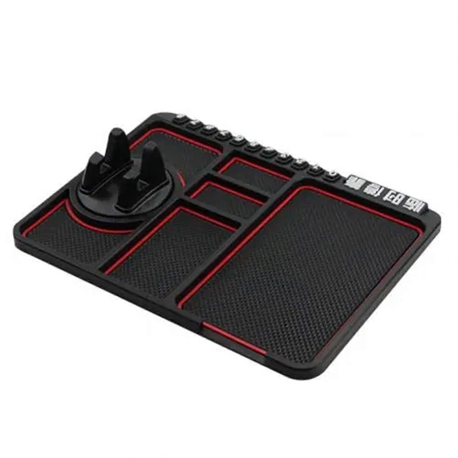 Car Dashboard Mat NonSlip Universal Phone Holder Washable AntiSlip Interior Accessory Red