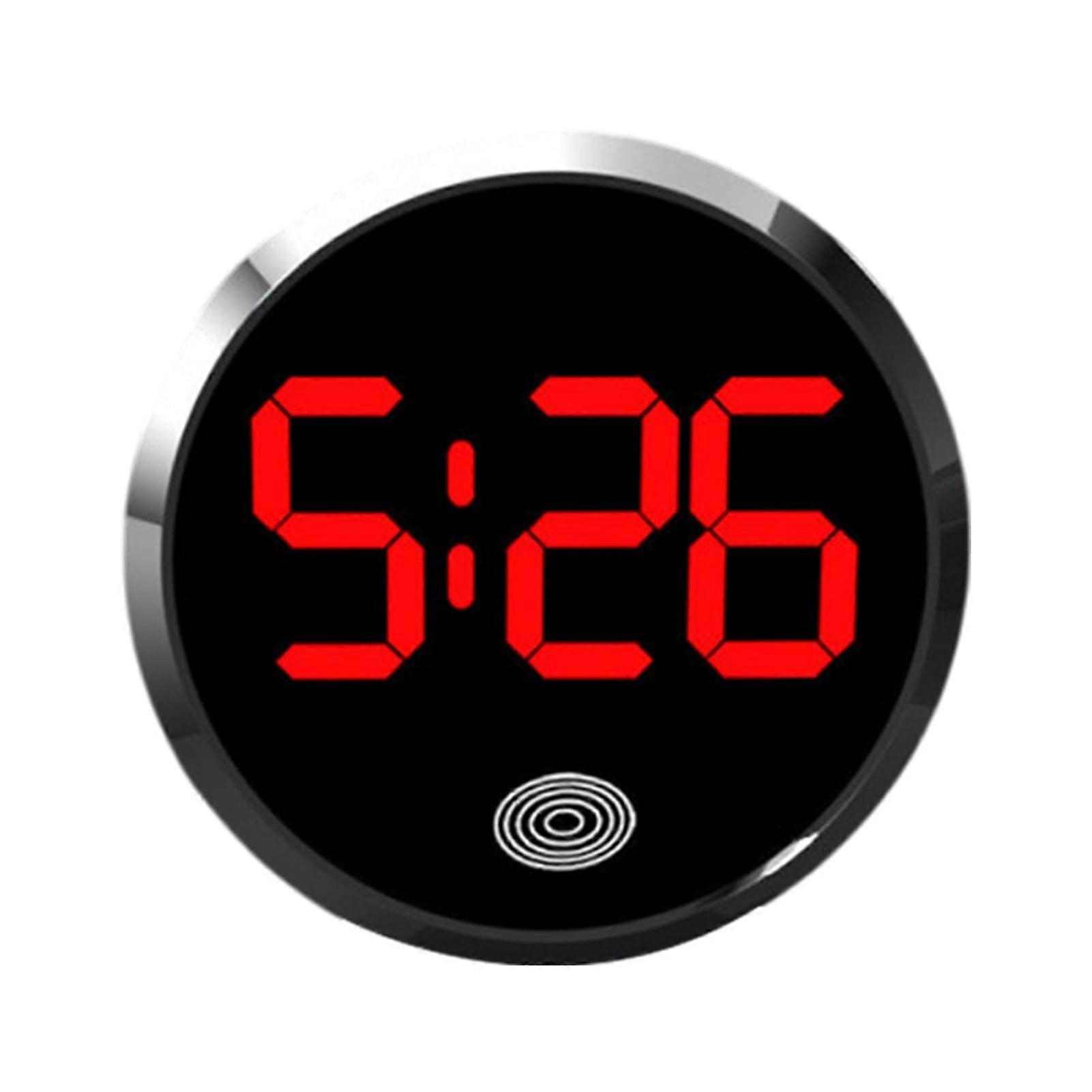 Waterproof LED Car Dashboard Clock with Touch Activation for Trucks SUVs and Auto Red