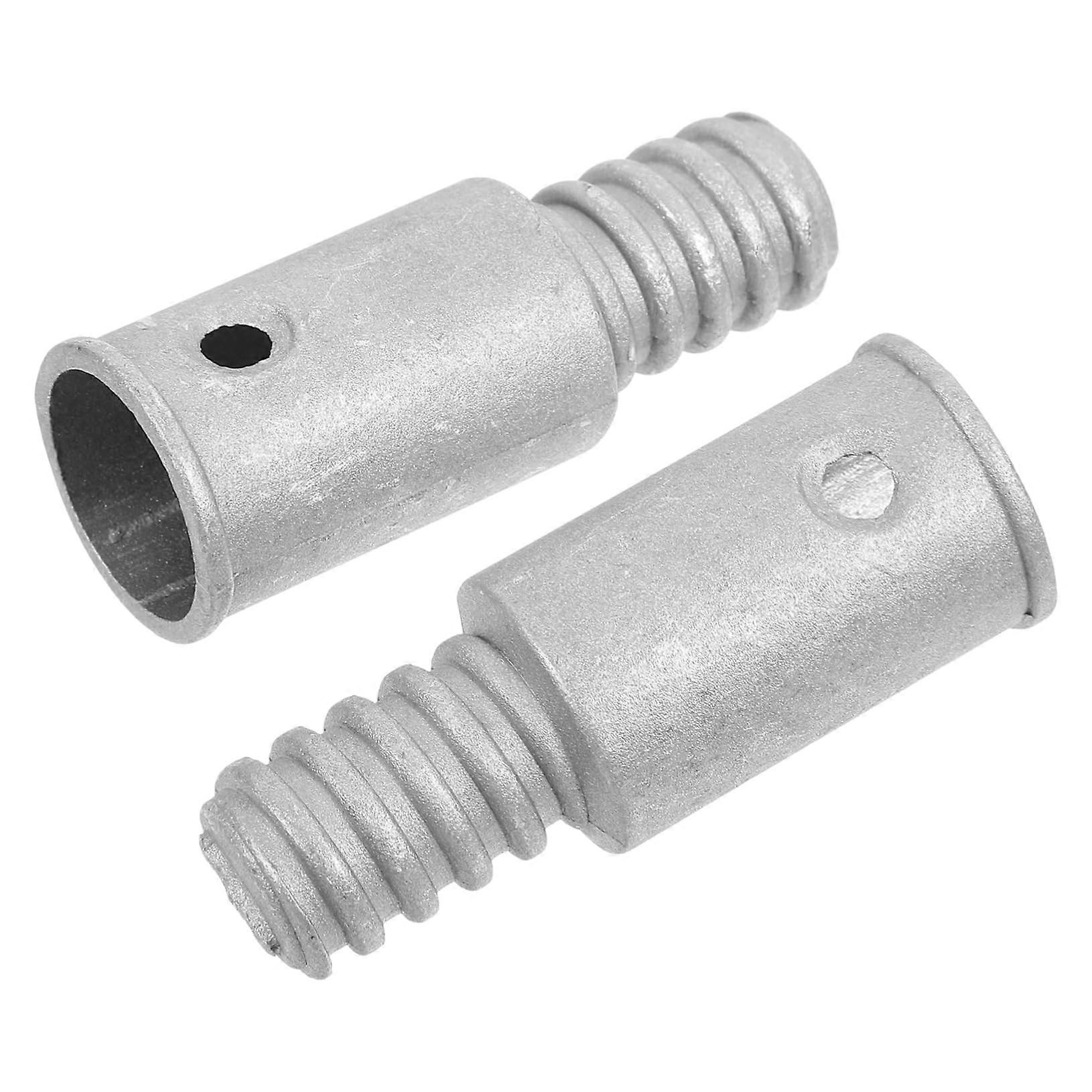 2pcs Aluminum Broom Handle Adapter Mop Connector for Telescopic Rods Easy Install Durable