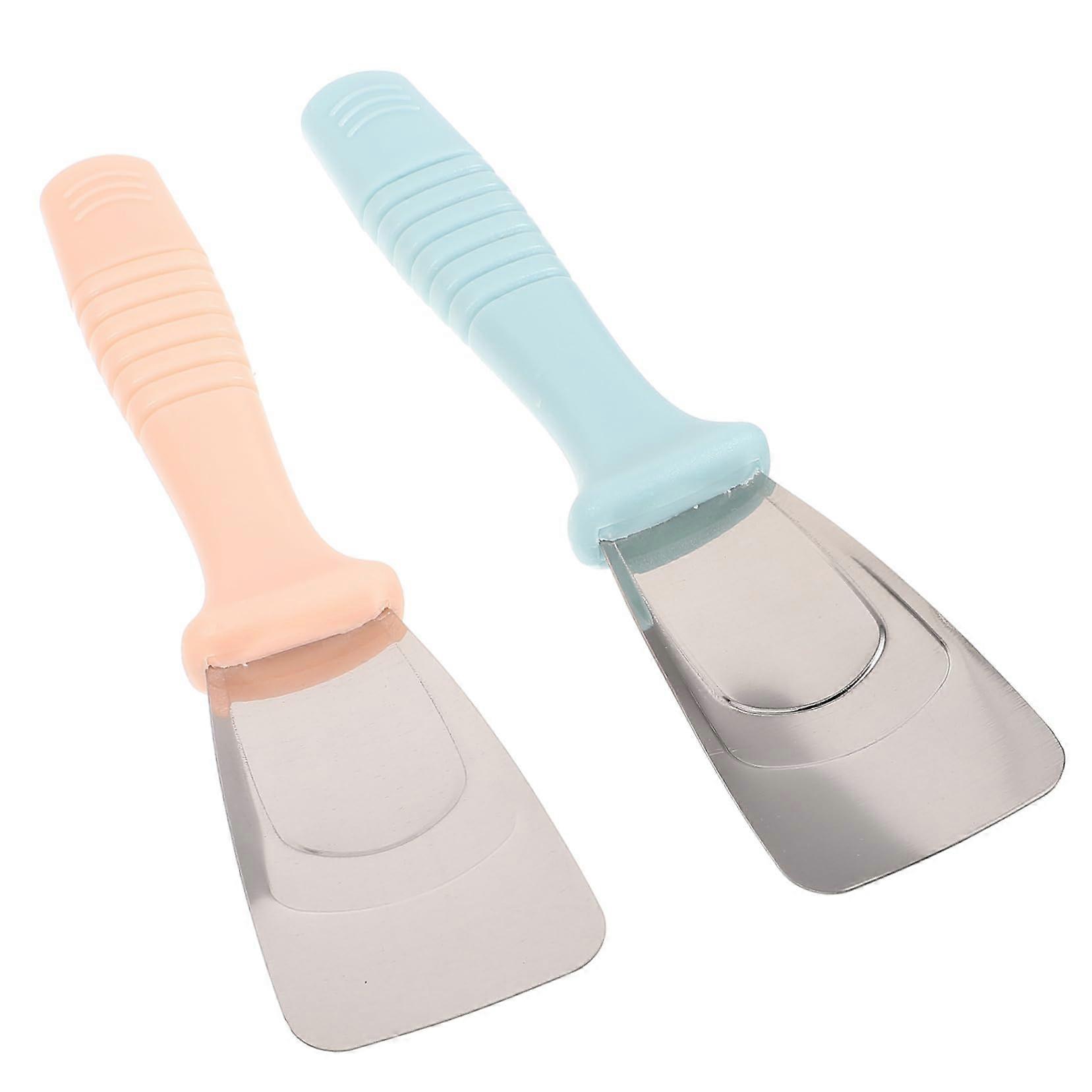 Stainless Steel Freezer Ice Scraper Set, Quick Ice Removal Refrigerator Tool with Ergonomic Grip