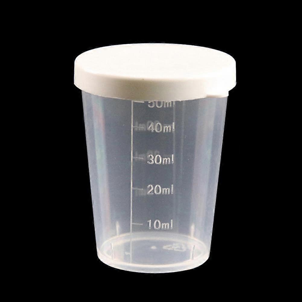 Clear Plastic Measuring Cup 20/30/50ml with White Lid for Accurate Baking and MultiPurpose Use