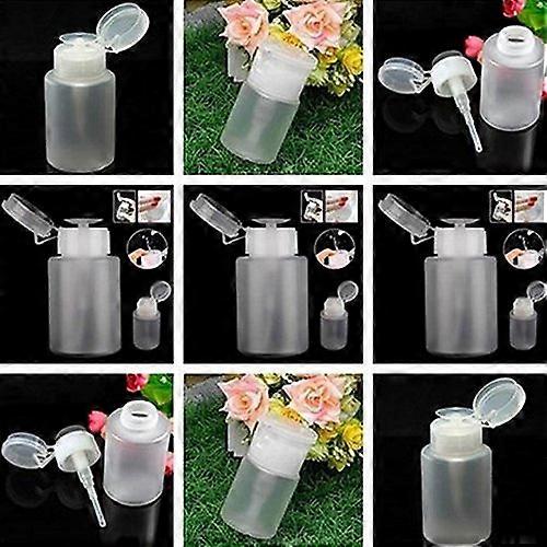 150ml Nail Polish Remover Press Bottle Plastic Acetone Dispenser for Controlled Leakproof Use