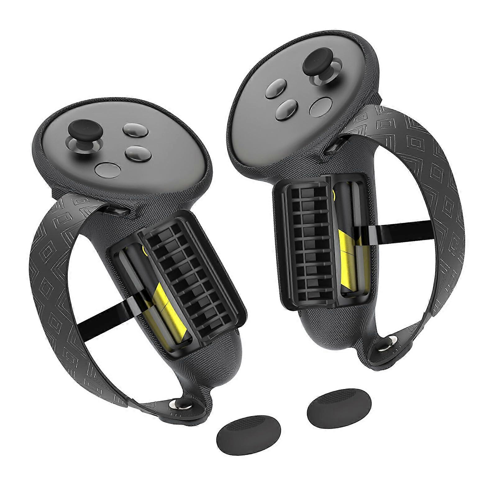 Silicone Controller Case Black with AntiSlip Grip and AntiScratch Protection for Quest 3S