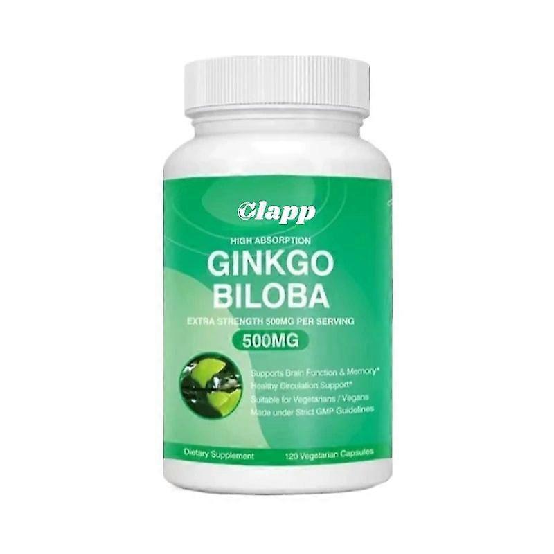 Ginkgo Biloba 500mg Extra Strength | Brain & Memory Support, 120 Veggie Caps