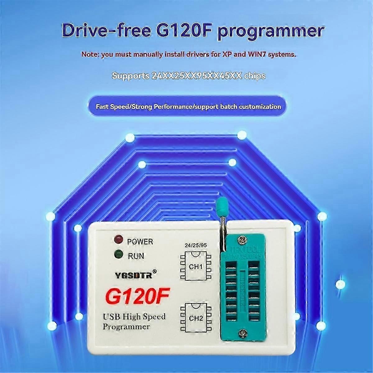 G120F Programmer for 25SPI FLASH/24/25/95 EEPROM Chips and BIOS Readers/Writers